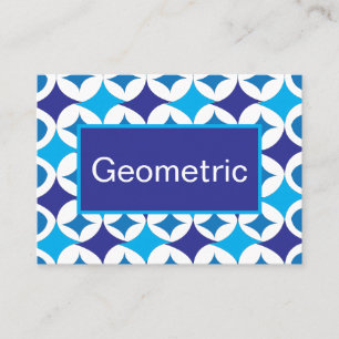 Blue Modern Geometric Pattern Business Card