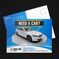 Blue Modern Luxury Car Rental Automobile Car Hire