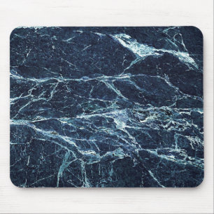 Blue modern marble pattern mouse pad