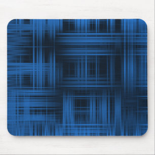 Blue Modern Plaid Mouse Pad