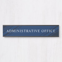    Blue Modern Professional Plate Admin Office