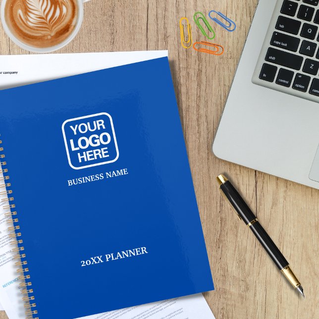 Blue | Modern Professional White Business Logo Planner (Creator Uploaded)