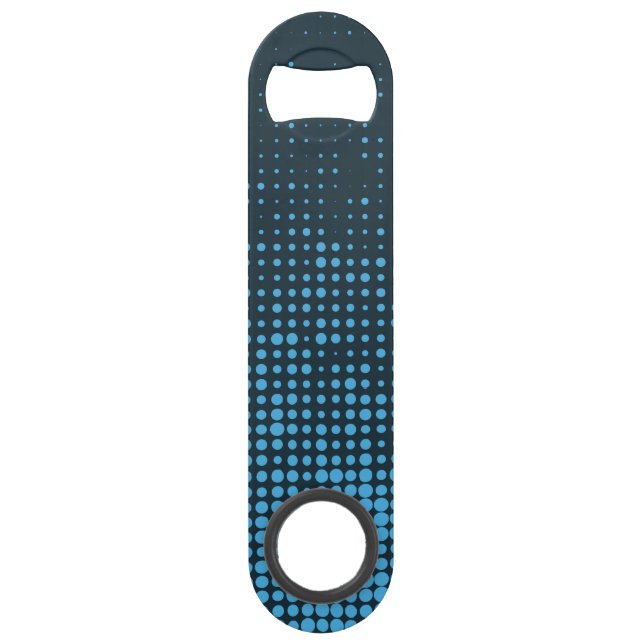 Blue, modern, retro, cool, trendy dot pattern (Front)