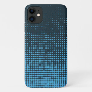 Blue, modern, retro, cool, trendy dot pattern Case-Mate iPhone case
