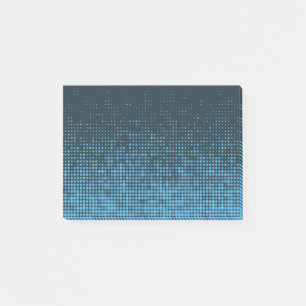 Blue, modern, retro, cool, trendy dot pattern post-it notes