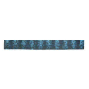 Blue, modern, retro, cool, trendy dot pattern satin ribbon