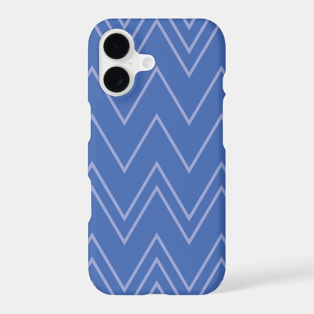 Blue, modern, simple, cool, trendy zigzag pattern (Back)