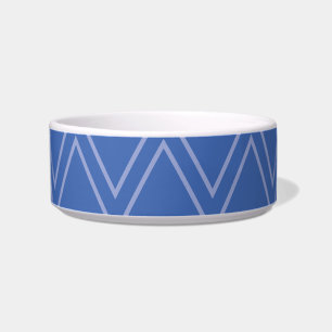 Blue, modern, simple, cool, trendy zigzag pattern bowl