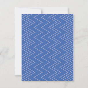 Blue, modern, simple, cool, trendy zigzag pattern card