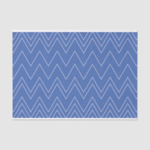 Blue, modern, simple, cool, trendy zigzag pattern tissue paper