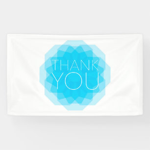 Blue, modern, simple, elegant design of Thank You Banner