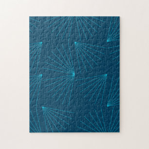 Blue, modern, simple light celebration concept jigsaw puzzle