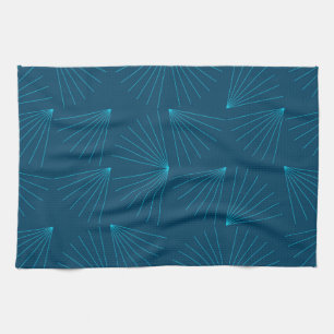 Blue, modern, simple light celebration concept tea towel