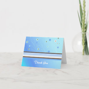 Blue Modern Thank You Card