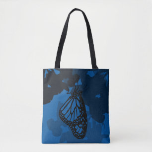 Blue Monarch Butterfly Tote Bag