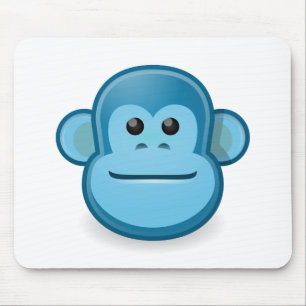 Blue Monkey Mouse Pad