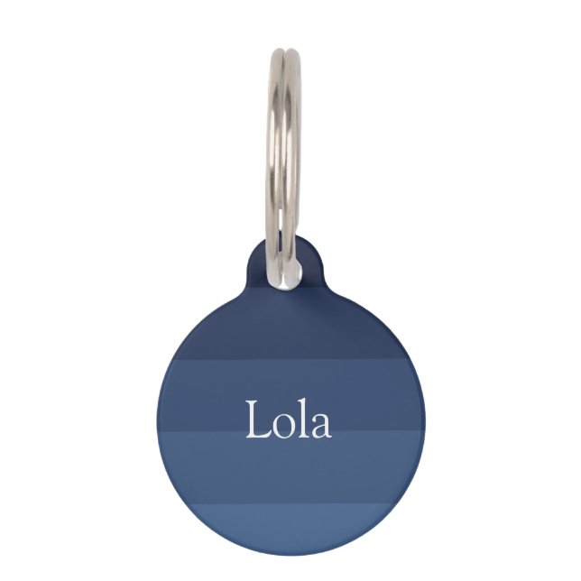 Blue Monochromatic Pet Tag (Front)