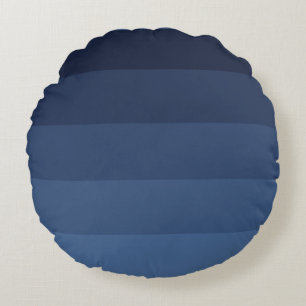 Blue Monochromatic Round Cushion