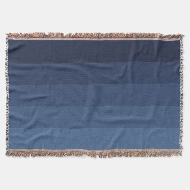 Blue Monochromatic Throw Blanket (Front)