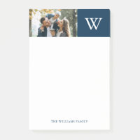 Blue Monogram and Custom Photo