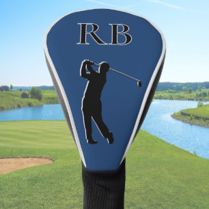 Blue Monogram Golf Head Cover For Men