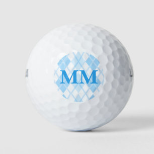 Blue Monogram Initial  Golf Balls