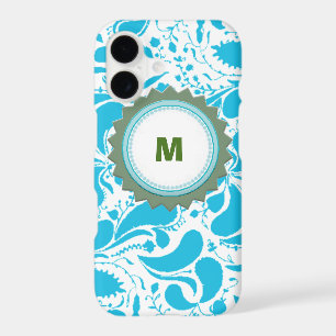 Blue Monogram iPhone Case