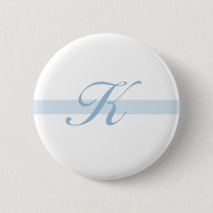 Blue Monogram K 6 Cm Round Badge