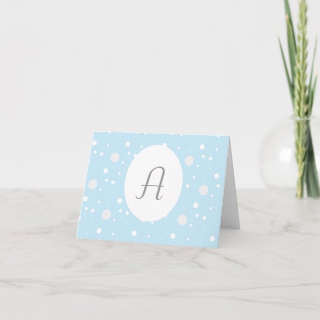 Blue Monogram Notecards (Front)