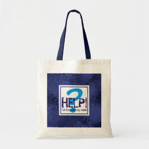Blue Monogram Parody Tote Bag