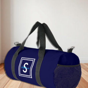 Blue Monogram Personalised Duffle Bag