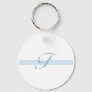 Blue Monogram T Key Ring