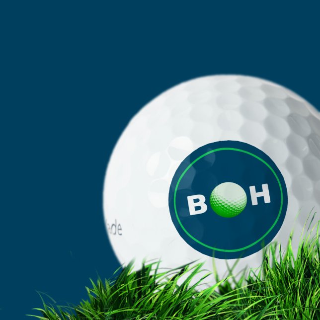 Blue Monogram to Identify Golfer's Golf Balls (Creator Uploaded)