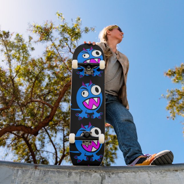 BLUE MONSTER ALIEN Skateboard deck (Outdoor 1)