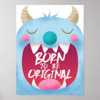 Blue Monster Boys Room