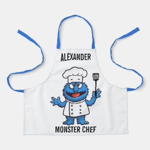 Blue Monster Cook Personalise Kids' Apron