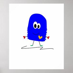 Blue Monster Poster