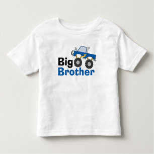 Blue Monster Truck Big Brother Toddler T-Shirt