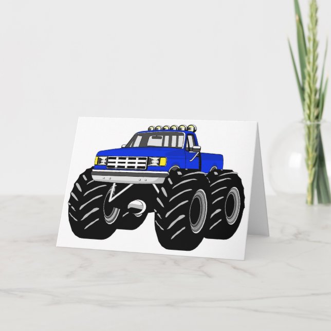 BLUE MONSTER TRUCK CARD (Front)