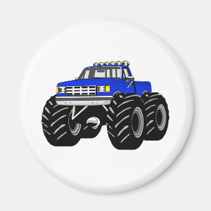 BLUE MONSTER TRUCK MAGNET