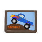 Blue Monster Truck Personalised Wallet