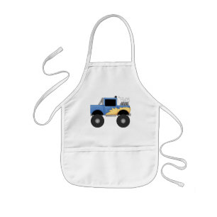 Blue Monster Truck Tshirts and Gifts Kids Apron