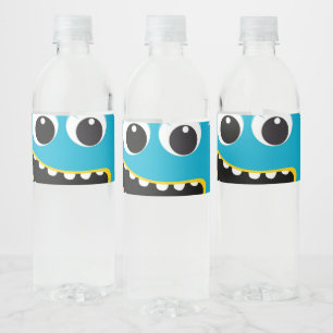 Blue Monster Water Bottle Labels