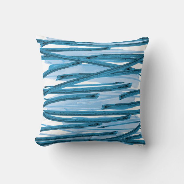 Blue mood, Throw Pillow 16" x 16" (Front)