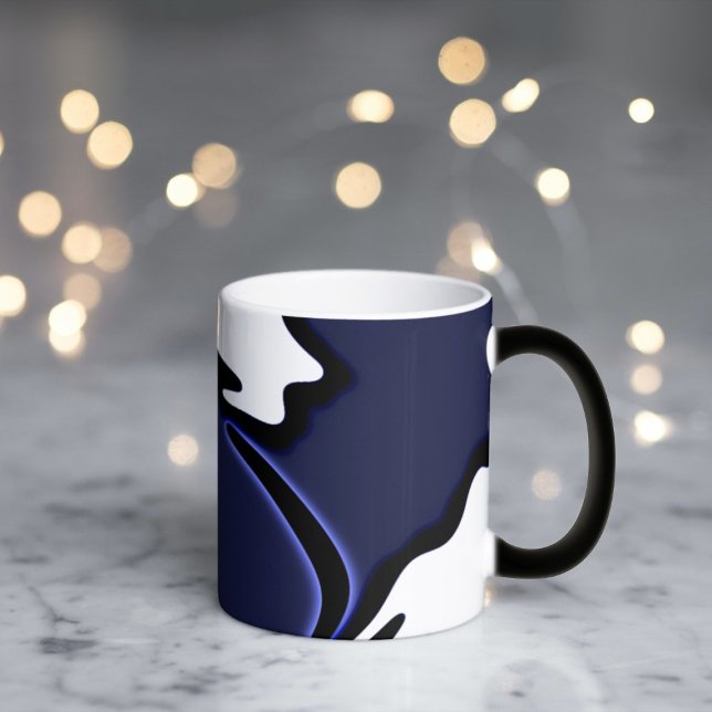 Blue Moon: Abstract Blue, White & Black Magic Mug (Creator Uploaded)