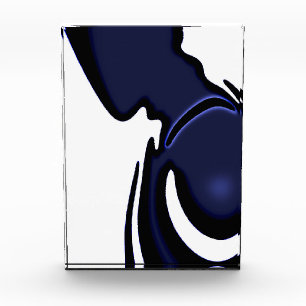 Blue Moon: Abstract Blue, White & Black Photo Block