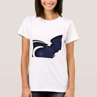 Blue Moon: Abstract Blue, White & Black T-Shirt