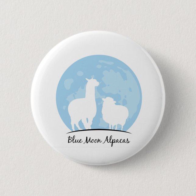Blue Moon Alpacas 6 Cm Round Badge (Front)