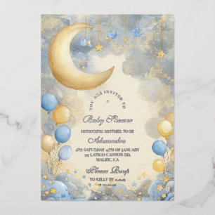 Blue Moon and Stars Baby Shower