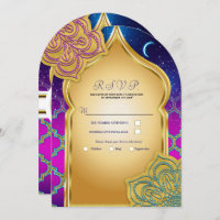 Blue Moon Arabian Nights Glam Gold Purple RSVP